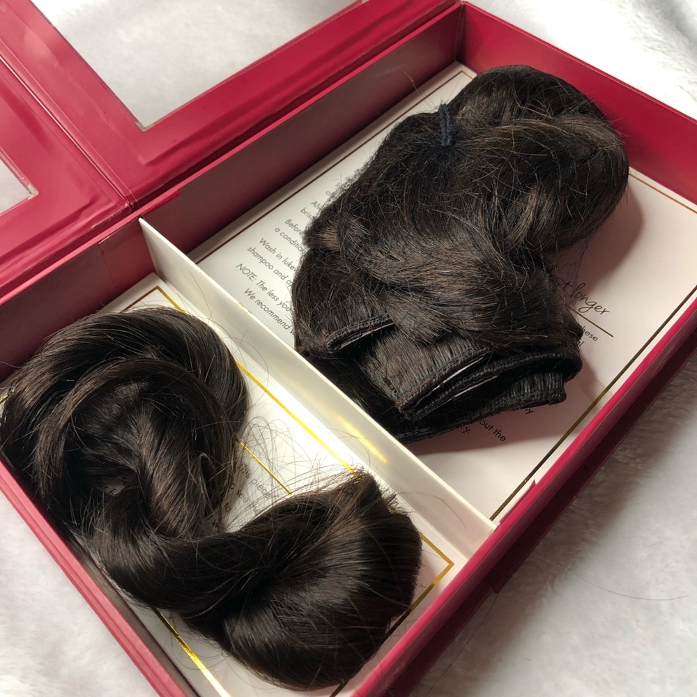 Luxy Hair ~13” CUT Mocha Brown Clip In Extensions